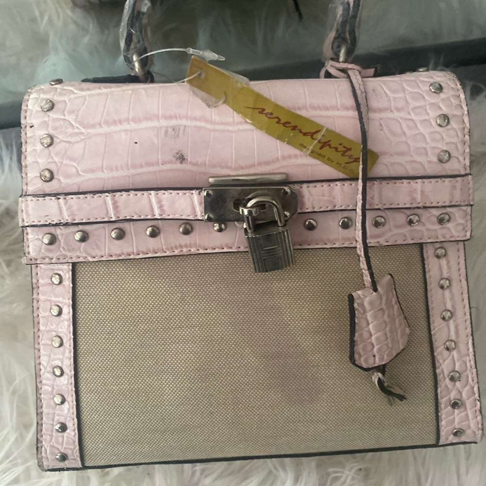 Serendipity M.D.G.Pink Crocodile PatternDesign Crossbody Handbag Shoulder Strap